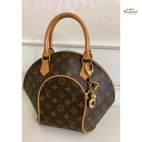 Authentic LOUIS VUITTON Gold Brown Bijoux Sac Tresor Flower Bag Charm - Picture 4 of 10